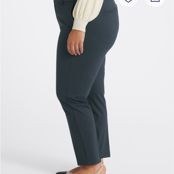 Liverpool Kelsey Straight Trouser in Navy/Gray Size 16W Inseam 29 inches - Picture 10 of 12